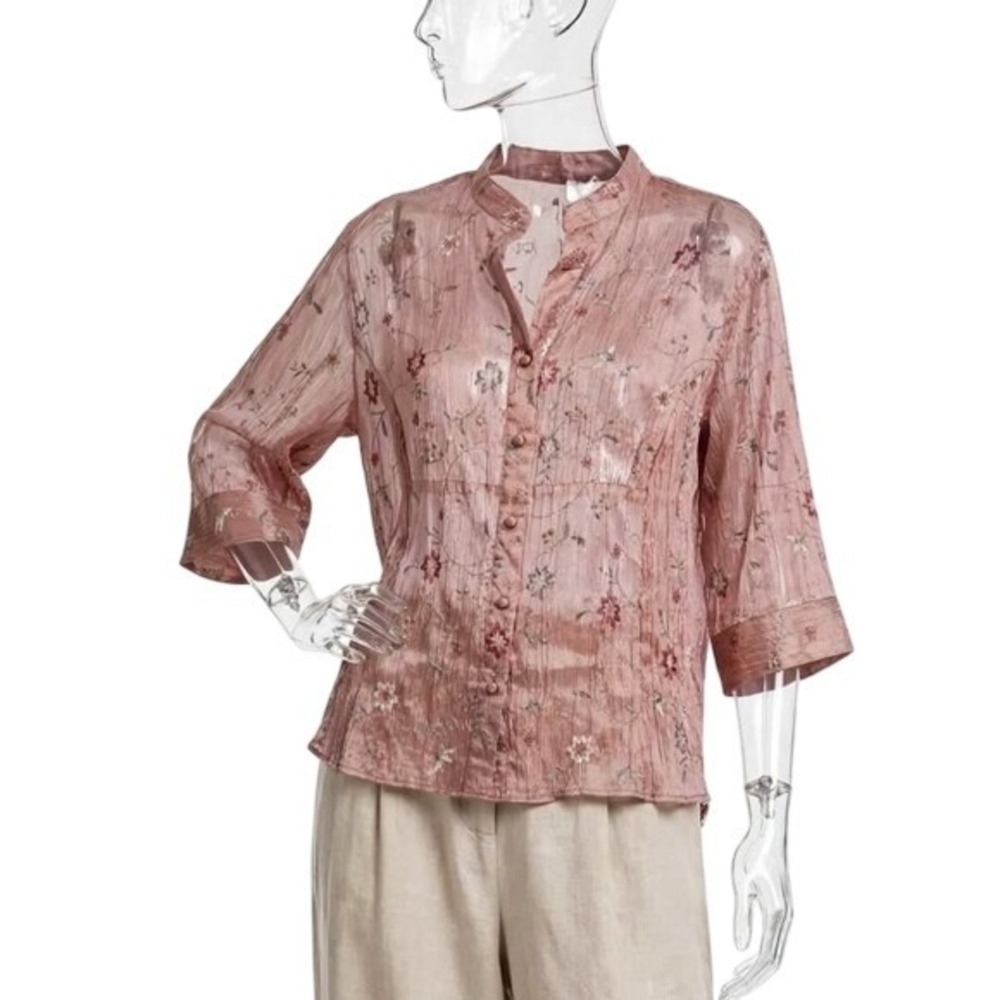 Antilia Femme Pink Flowered Blouse SKUW156